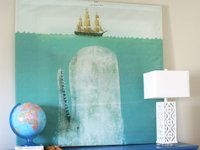 House of Jade Interiors Wall Art from Shower Curtain